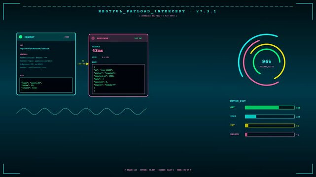 A sophisticated digital api integration sequence monitors live server traffic with moving graphical user interface elements displaying data metrics within a dark and moody atmospheric environment