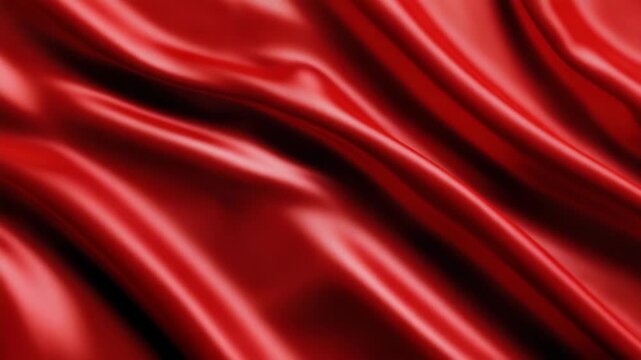 A close-up of red velvet with a soft texture and smooth surface.