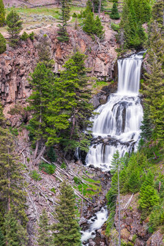Undine Falls is a waterfall on the Lava Creek in Northern region of Yellowstone National Park. Wyoming