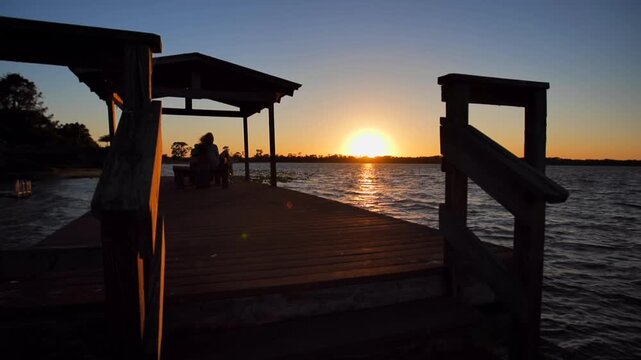 
An evening with friends by the lagoon.