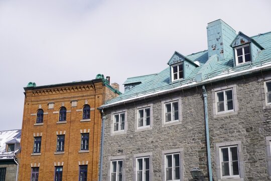 old houses in the old town of quebec city canada
