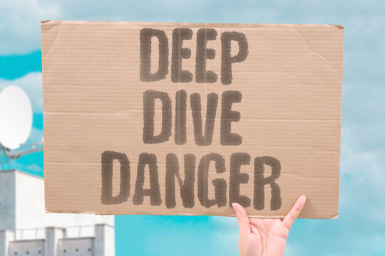 "Deep Dive Danger" Descending without proper gas mixtures is lethal. DIVING. DEEP. DANGER. LETHAL. MIXTURES.