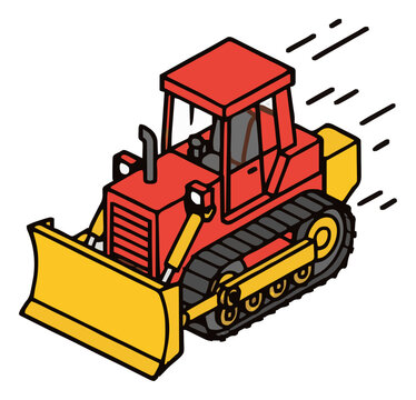 Industrial construction bulldozer vehicle isometric .... Generative AI