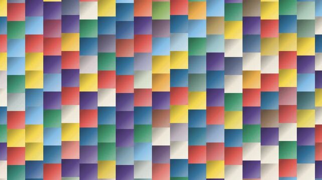 Seamless geometric pattern loop in orange, purple, cream - trendy animated 4K motion background for video editing, social media and presentation