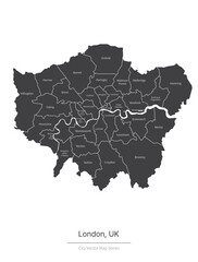 Obraz premium london city vector map series.