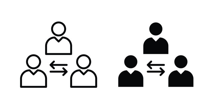 Mediator icon flat pictograms pack