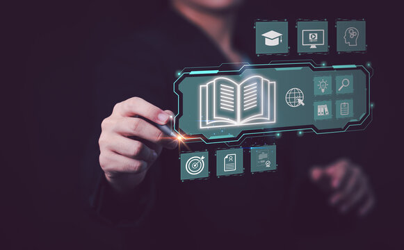 Learning consultant managing digital knowledge, online learning, education technology, knowledge management, digital library, professional training, certification, lifelong learning, smart education