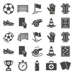 Set of Flat Soccer Sport Icons and Symbols © Mankat