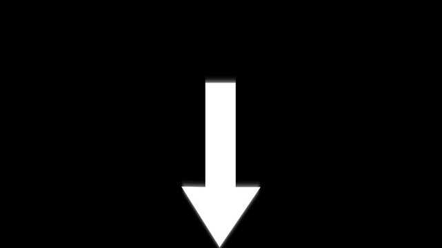 Read simple straight animated arrow pointing to the right on black background or transparent background. Right-Pointing Arrow Animation