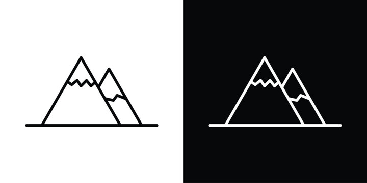 Mountain icon editable illustration set. EPS10