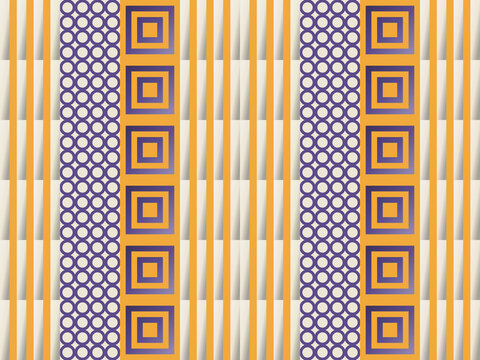 Seamless line pattern in cream, purple, yellow - modern line art gradient geometric background for wallpaper, textile and wrapping paper design