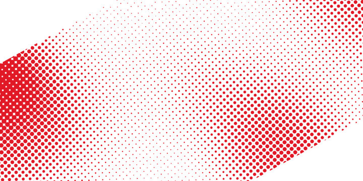 Red halftone pattern background vector illustration, pop art comic style dotted texture with copy space