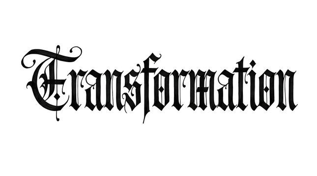 Gothic Style Calligraphic Transformation Text Design