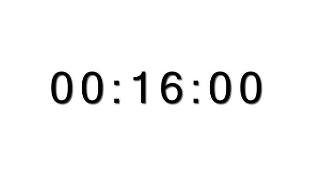 21 Seconds counting timer number animation. on a White background. and creating a stunning 4k video.