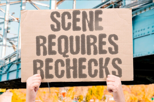 "Scene Requires Rechecks" Officers verify the area multiple times. SEARCH. RECHECK. VERIFY. THOROUGH. CERTAINTY.