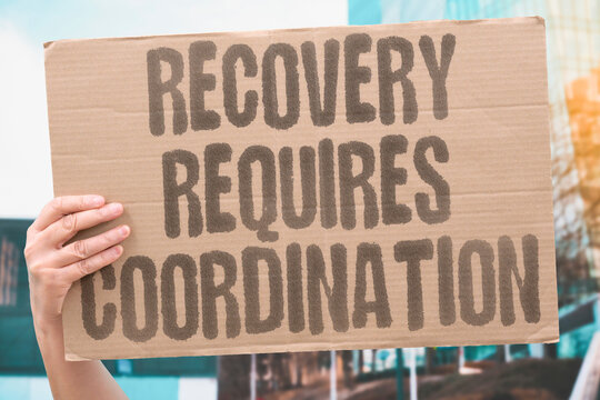 "Recovery Requires Coordination" Water operations need careful teamwork. WATER. RECOVERY. REQUIRES. COORDINATION. TEAMWORK.
