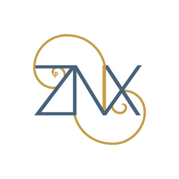 Abstract Geometric Logo Design with Golden Ratio Swirls