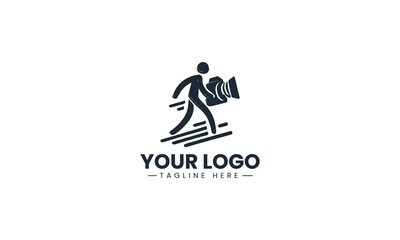 Obraz premium Black Vector Logo of Photography Club Walk, Group Photographer Hobbyist Art