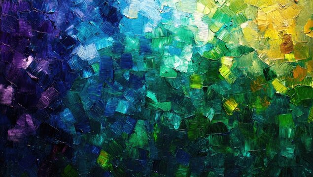 Abstract vibrant textured painting