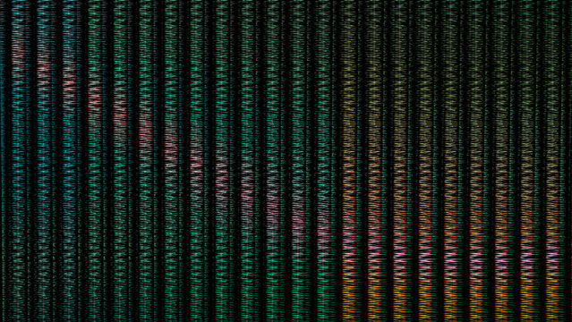 Dna sequence data code in green and black colors