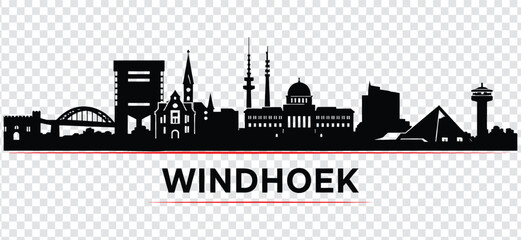 Windhoek skyline silhouette © MstSabina