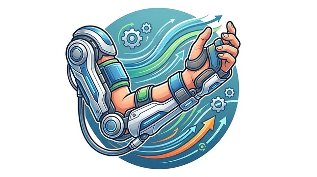 Robotic exoskeleton arm enhancement for human strength and recovery
