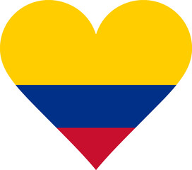 Colombia Heart Flag Vector Graphic I Love Colombia Patriotic Symbol © NTGUILTY