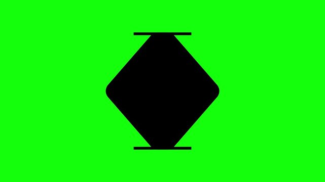 download and delete symbol animated on green screen background