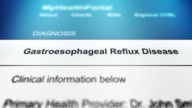 Generic Health Portal with Throat Illness - Gastroesophageal Reflux Disease