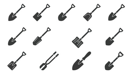 Variety of shovels and garden tools. © Nur