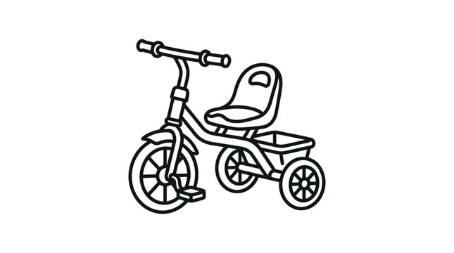 Tricycle for young child rider.