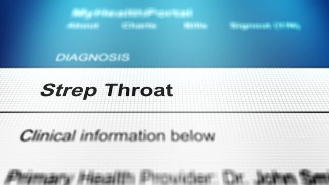  Generic Health Portal with Throat Illness - Strep Throat