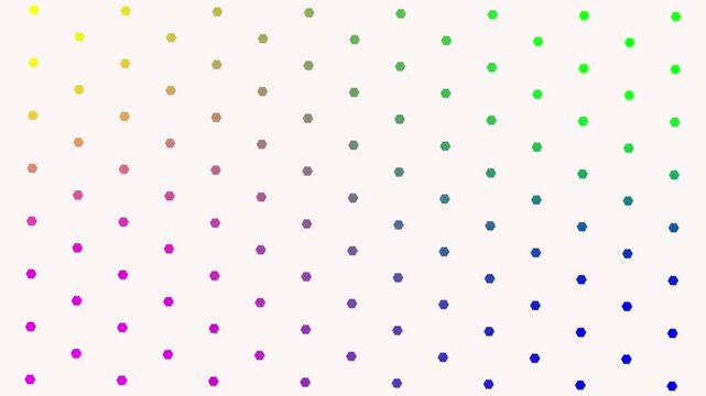Dynamic geometric pattern animation with vibrant rainbow gradient background, for modern motion, and digital projects