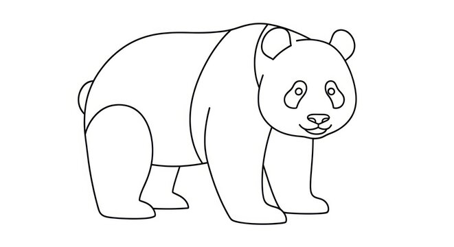 Cute cartoon panda bear illustration.