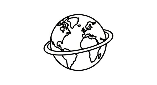Earth Planet Globe Illustration.