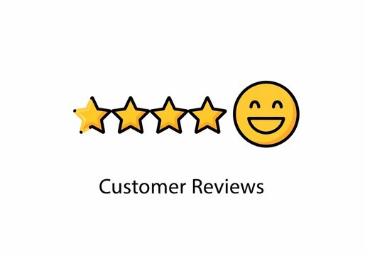 Four Stars, Smiling Face: A Visual of Customer Approval