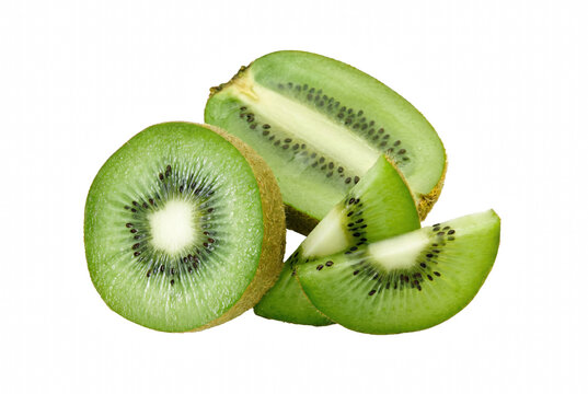 Sliced Fresh Green Kiwi Fruit