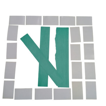 Green letter k logo on gray background illustration