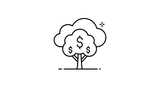 Money tree concept, finance growth