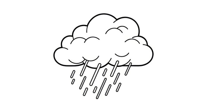 Rainy weather with cloudy sky forecast.