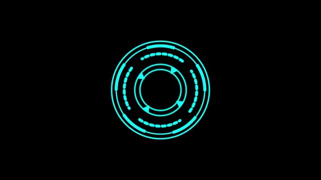 Sci-Fi Futuristic HUD circle interfaces digital display Screen, Hi-tech Hologram button, Loading, target, High Tech Concept. PNG Alpha.Abstract Circle and line HUD technological futuristic elements.