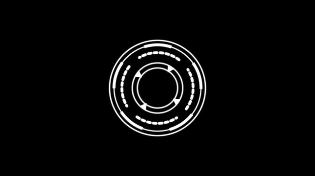 Sci-Fi Futuristic HUD circle interfaces digital display Screen, Hi-tech Hologram button, Loading, target, High Tech Concept. PNG Alpha.Abstract Circle and line HUD technological futuristic elements.