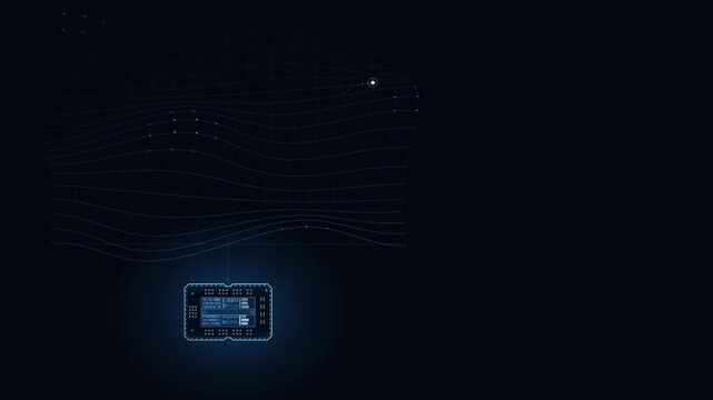 Dynamic abstract visualization of a latent manifold with flowing lines and glowing elements in a dark background, featuring shades of teal and blue, perfect for tech and AI-themed projects.