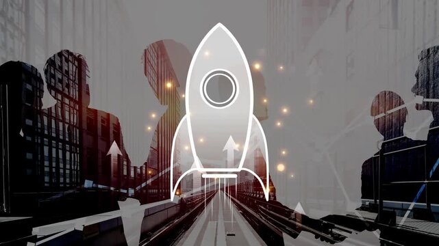 Startup launch and business growth concept, rocket symbolism, entrepreneurship, startup innovation, and early-stage success strategies for new business development and expansion. Muxer