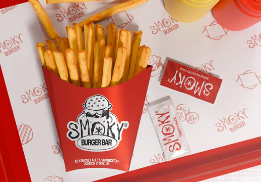 French Fries Packaging Mockup