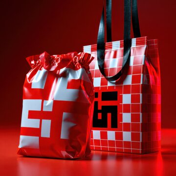 Bold Product Packaging Design in Red and White