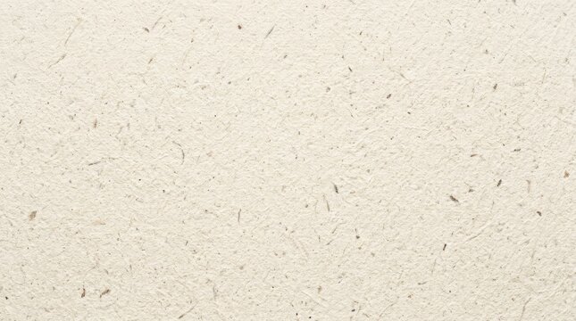 Recycled cream paper texture with organic fiber flecks showing a natural rough grainy surface pattern design
