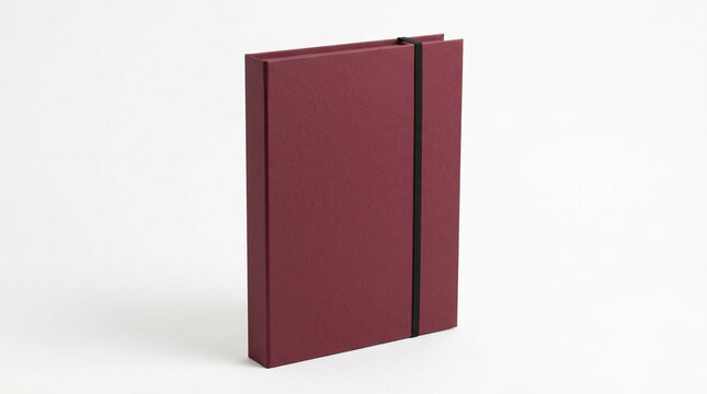 With a burgundy paper finish this blank presentation folder sits on a pure white backdrop