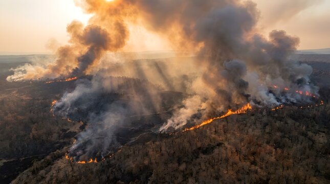 Severe Forest Fire and Heavy Smoke from El Nino Drought