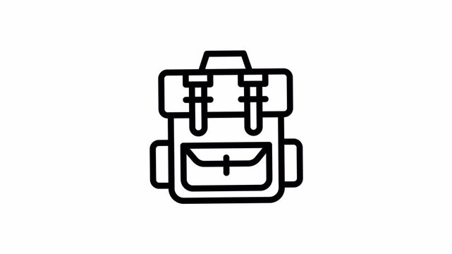 Backpack minimalist stroke animation